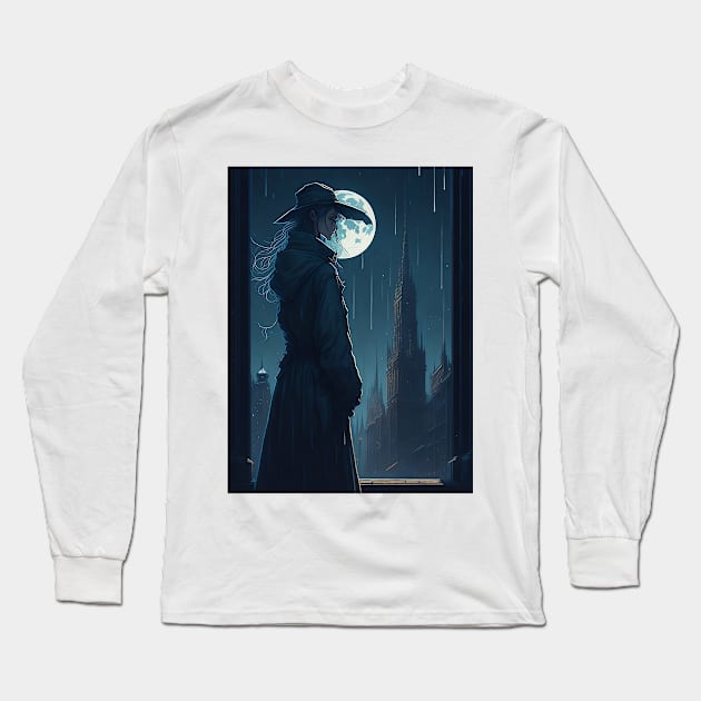 Night of Full Moon Long Sleeve T-Shirt by Fanbros_art